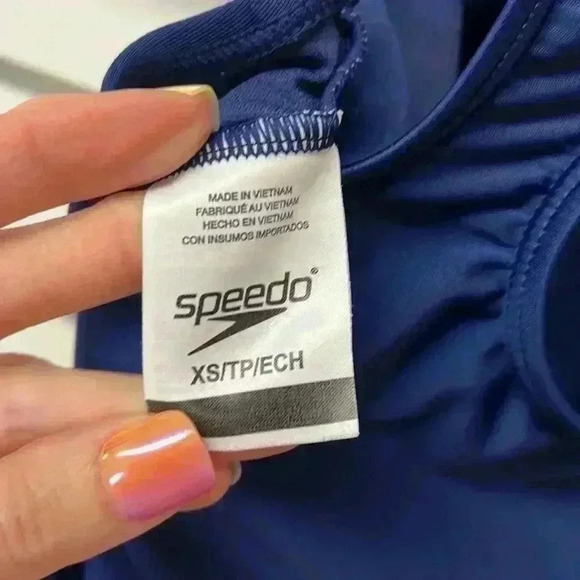 Speedo Big Girls’ Solid Infinity Splice One Piece Swimsuit Size XS - Picture 6 of 6